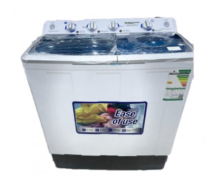 غسالة بنشمارك حوضين 10 كيلو, أبيض وازرق FW-P1000N